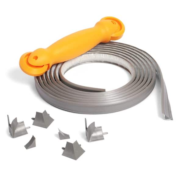 InstaTrim 3/4 in. D x 3/4 in. W x 10 ft. L, Corner Molding Project Kit, Gray (1-Pack)