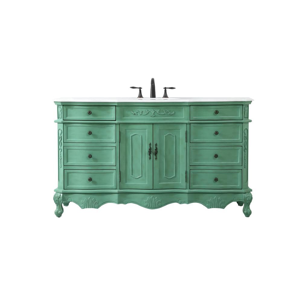 Simply Living 60 in. W x 21 in. D x 36 in. H Single Sink Bath Vanity in Vin
