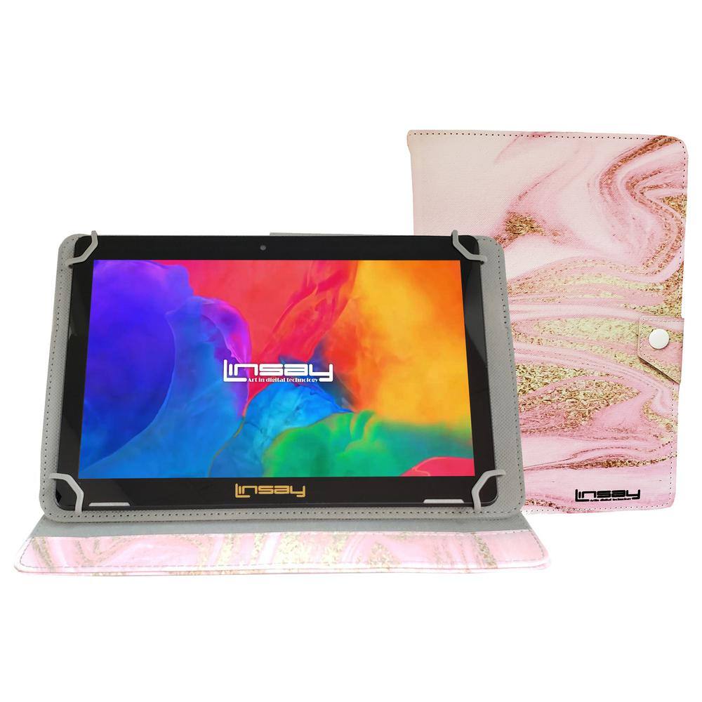 Linsay Android 10 Tablet with Glaze Marble Case