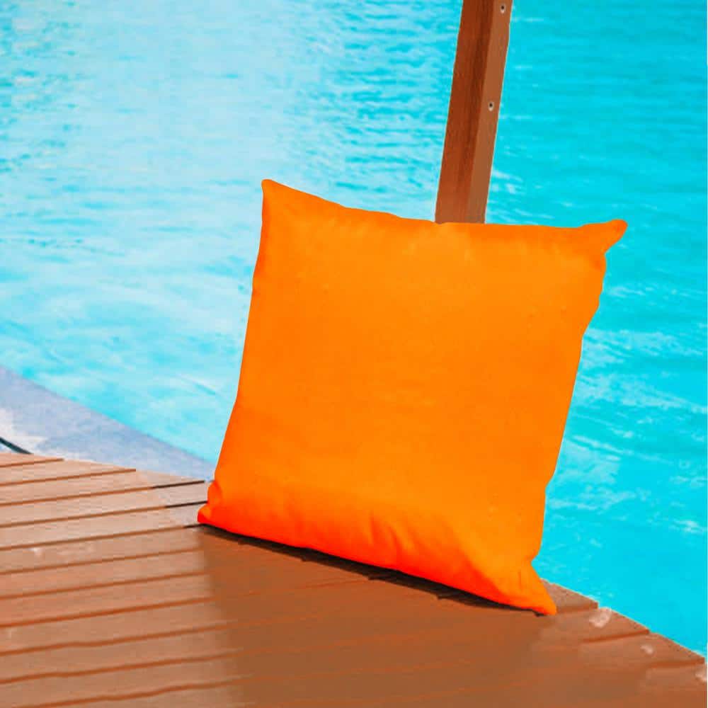 Burning Orange 22" Waterproof Outdoor Pillow Covers Set