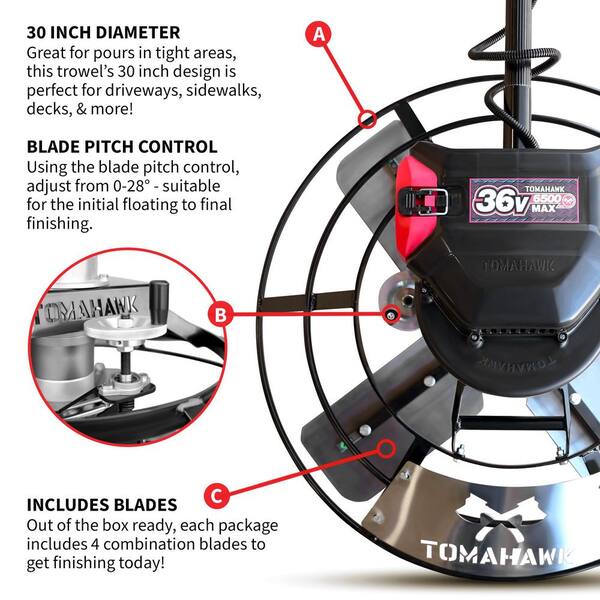 Tomahawk Power Tomahawk 30 in. 36V Battery-Powered Portable