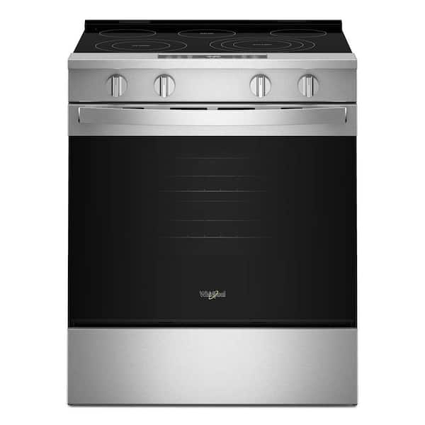 30 in. 5 Element Slide-In Electric Range in Fingerprint Resistant Stainless Steel with Air Cooking Technology