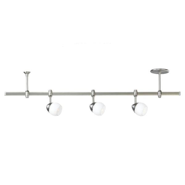 Generation Lighting Ambiance 3-Light Antique Brushed Nickel/Opal Cased Etched Transitions Directional Track Lighting Kit