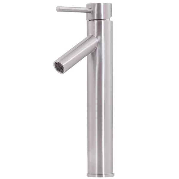 Novatto Dalyss Single Hole Single-Handle Bathroom Faucet in Brushed Nickel