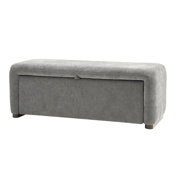 JAYDEN CREATION Gregorio Modern 48.5"W Storage Bench with Solid Wood Leg