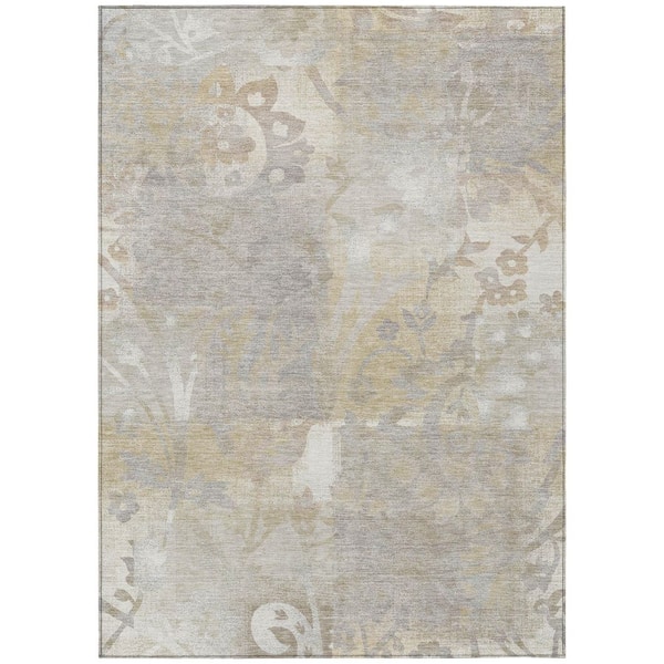Chantille Machine Washable Indoor/Outdoor Abstract ACN2915 Ivory 8 ft. x 10 ft. Area Rug