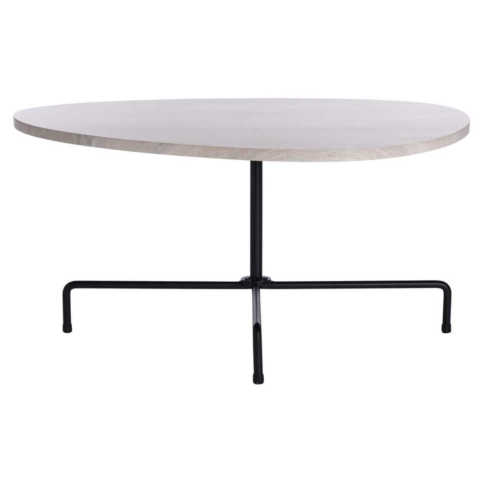 Light Grey Oak and Black Tripod Coffee Table