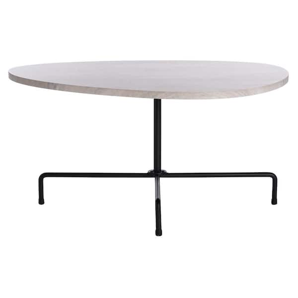 SAFAVIEH Berlin 31.5 in. Light Gray/Black Coffee Table