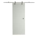 Pinecroft 38 In. X 97 In. Ice Glass Sliding Barn Door With Hardware ...