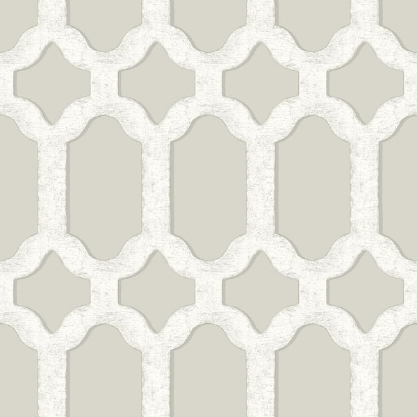 Chesapeake Chervil Light Grey Pre-Pasted Non-Woven Wallpaper Sample