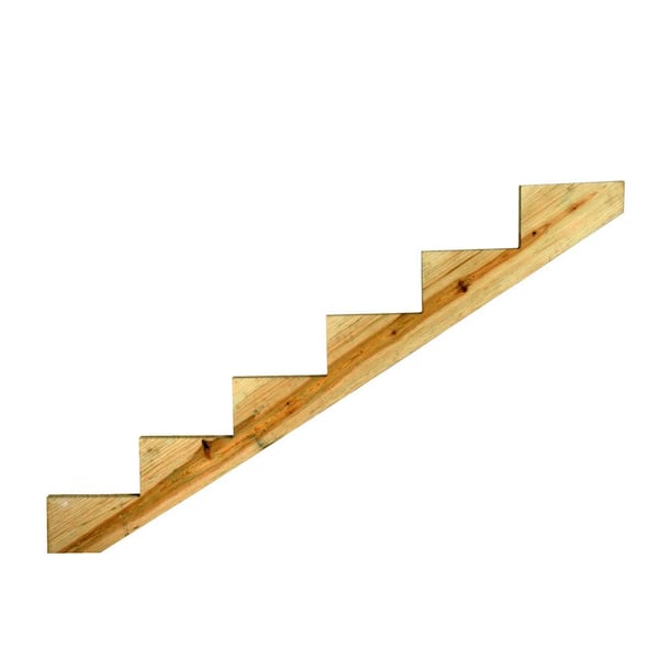 Unbranded 6-Step Ground Contact Pressure Treated Pine Stair Stringer