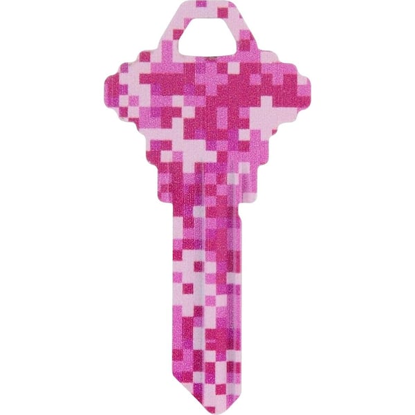 Schlage Brass House and Entry Key Blank Digital Camo Design