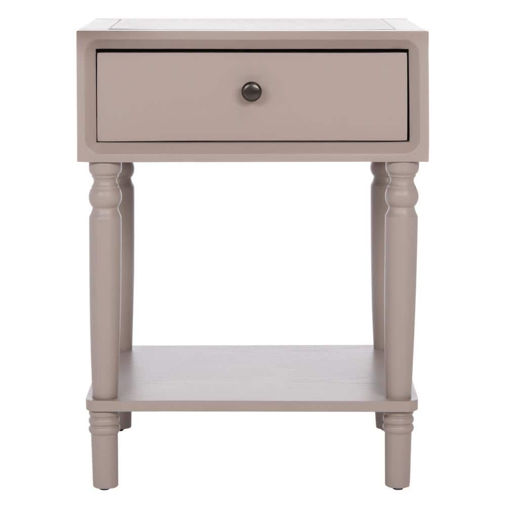 Transitional Siobhan White Pine 1-Drawer End Table