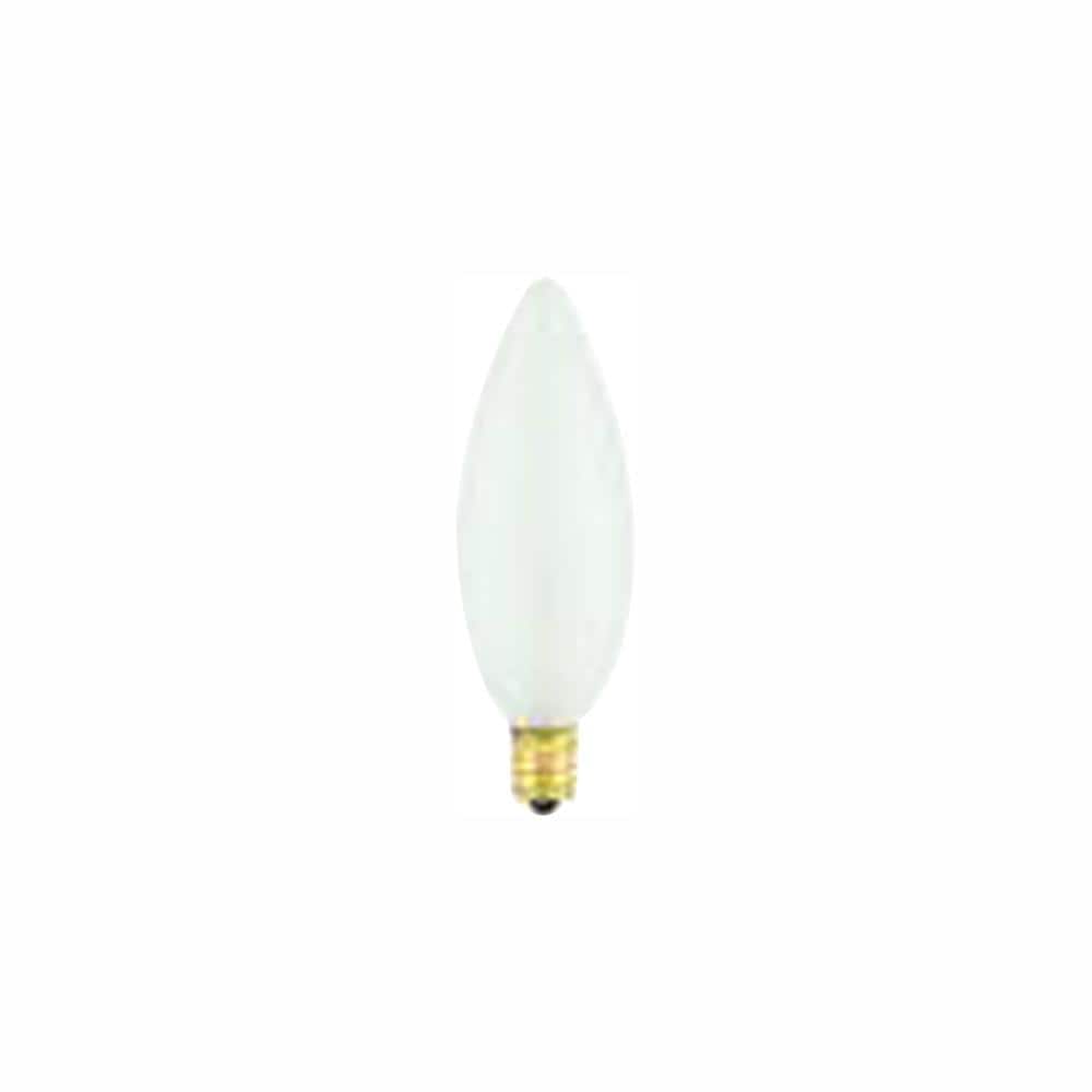 40-Watt Warm White Light B10 (E12) Candelabra Screw Base Dimmable Frost Inc