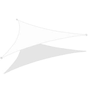 12 ft. x 12 ft. x 12 ft. White Triangular SunShade Sail with UV Proof Fabric