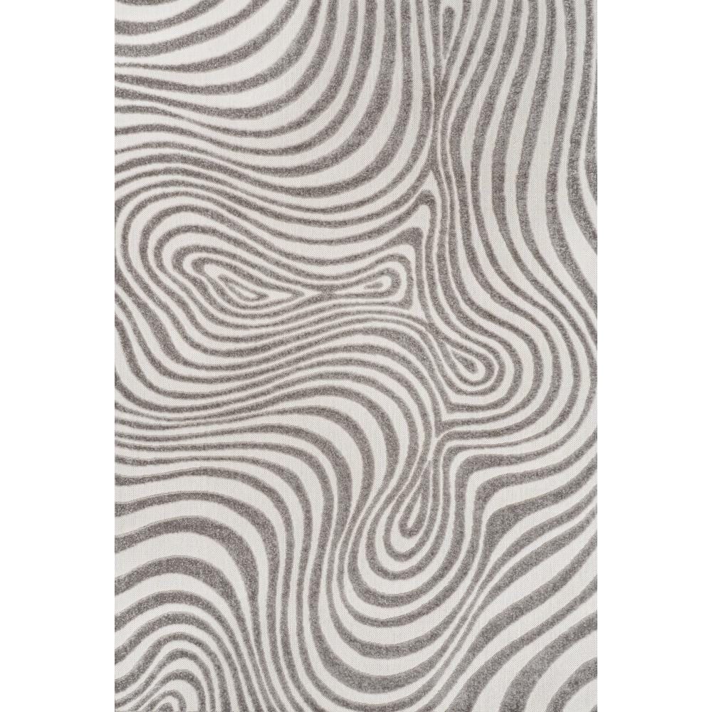 JONATHAN Y Gray/Ivory 8 ft. x 10 ft. Maribo Abstract Groovy Striped ...