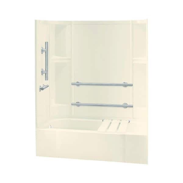 STERLING Accord 30 in. x 60 in. x 72 in. Bath and Shower Kit in Biscuit