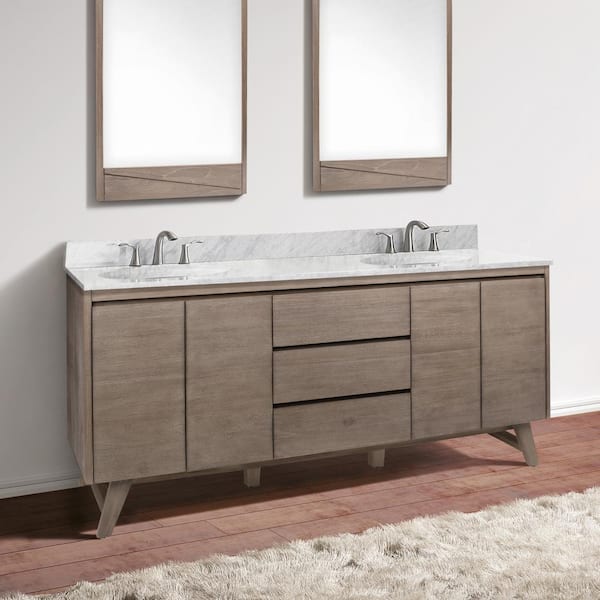 Coventry 72 in. Vanity Cabinet Only in Gray Teak Coventry 72 in. Vanity Cabinet Only in Gray Teak