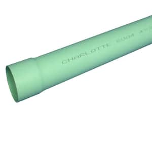 4 in. x 14 ft. White PVC Sewer Main SDR35 Pipe with Gaskete