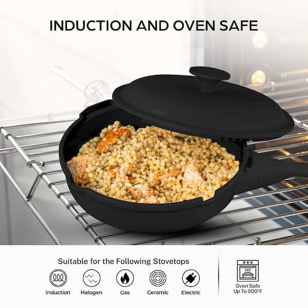 GRANITESTONE Zuka Everyday Pan 3.25 qt. Aluminum 10 in 1-Ceramic