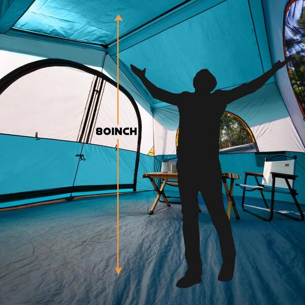 Unbranded Camping-hiking 8 ft. x 3 ft. Gray Polyester Pop-up Camping Tent, 3 Person  main image 3