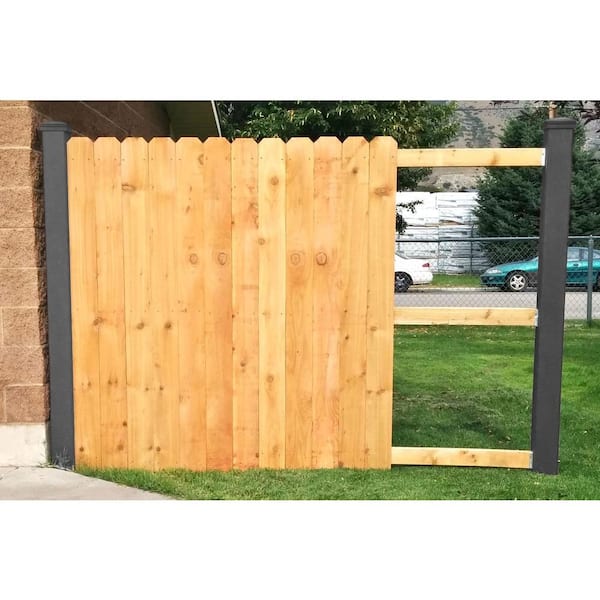 Trex Fencing 5-in x 5-in W x 9-ft H Winchester Grey Composite Fence with Post Cap