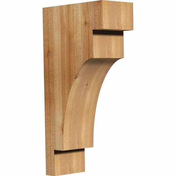 Ekena Millwork 6 in. x 12 in. x 24 in. Western Red Cedar Mediterranean Rough Sawn Corbel