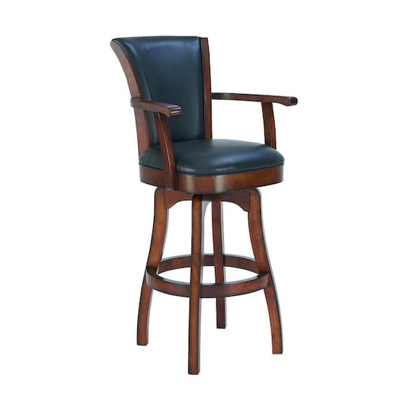 Armen Living Raleigh 41 in. Brown Arm Bar Stool
