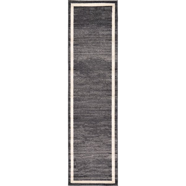 Unique Loom Del Mar Maria Black 2' 7 x 10' 0 Runner Rug