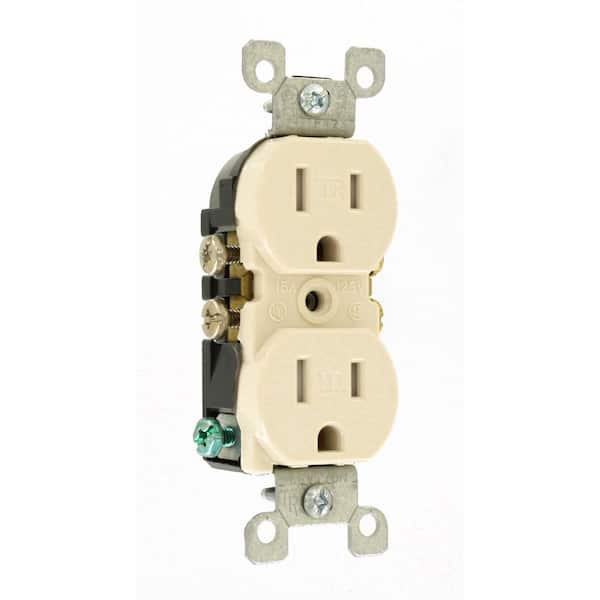 15 Amp 125 V Tamper Resistant Duplex Outlet/Receptacle, Light Almond (1-Pack) T5320-T