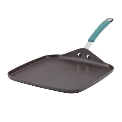Cucina 11 in. Hard-Anodized Aluminum Nonstick Griddle in Agave Blue and Gray