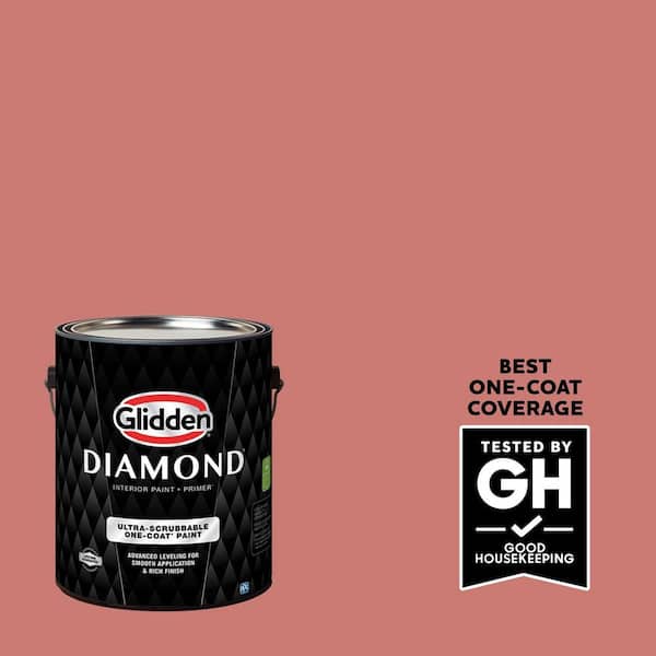 Glidden Diamond 1 gal. PPG1057-5 Chili Pepper Flat Interior Paint with Primer