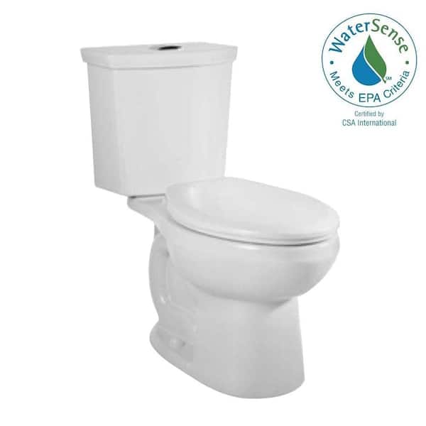 American Standard H2Option 2-piece Siphonic 1.6/1.0 GPF Dual Flush Elongated Toilet in White - No Seat, Seat Not Included