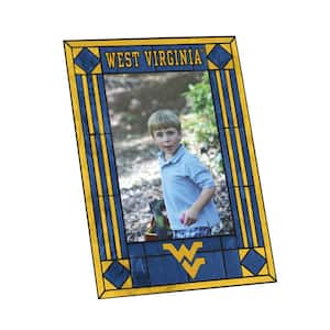 NCAA 4 in. x 6 in. Gloss Multicolor Art Glass West Virginia Picture Frame