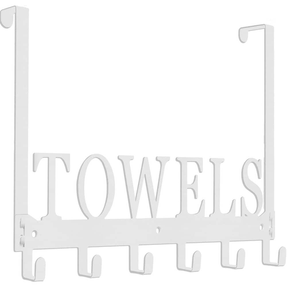 Over The Door Hooks Bathroom J-Hook Robe/Towel Hook Wall Mounted Towel Hanger in White price history on PriceWatchPro
