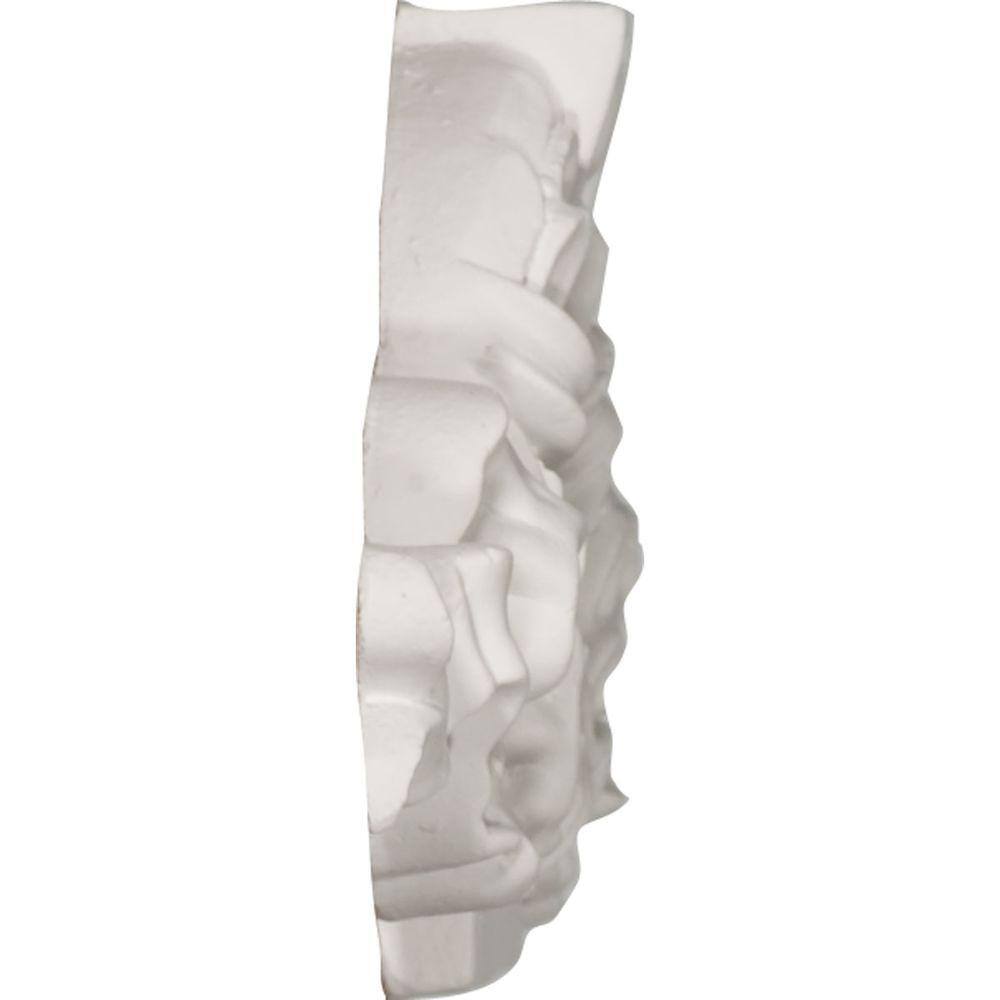 Gray Polyurethane Rectangular Decorative Wreath Onlay