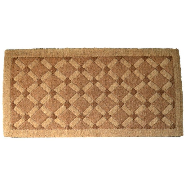 48 in. x 24 in. Brown Coir Outdoor Door Mat