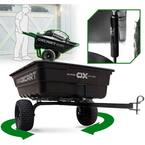 PRO-Grade Stockman 15 cu ft. - 17 cu ft. Lift-Assist and Swivel Dump Cart w 4PLY Run-Flat Tires