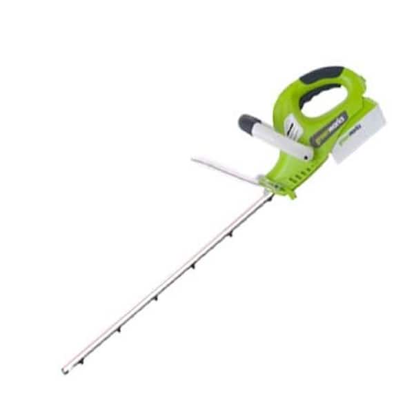 Green Works 22 in. 18-Volt Electric Cordless Hedge Trimmer-DISCONTINUED