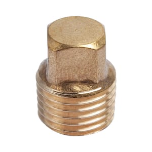 1/4 in. MIP Brass Pipe Square Head Plug Fitting (10-Pack)