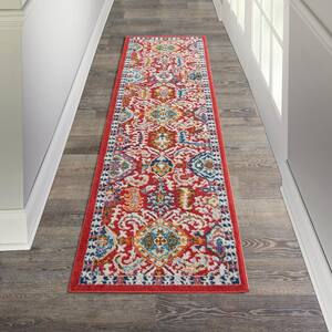 Nourison PSN46 Passion Grey/Multi Area Rug- 2'2 x 7'6