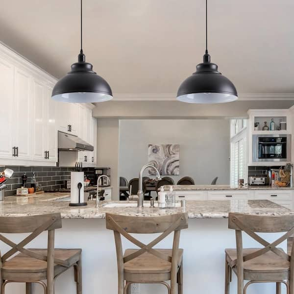 Industrial pendant lights hot sale over kitchen island