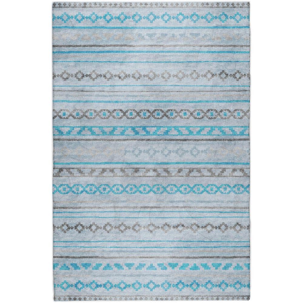 Dream Shag Premium Machine Washable Abstract ADS116 Turquoise 10 ft. x 14 ft. Area Rug price history on PriceWatchPro
