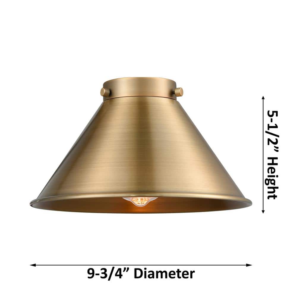 Polished Nickel 10'' Glass Flush Mount Ceiling Light