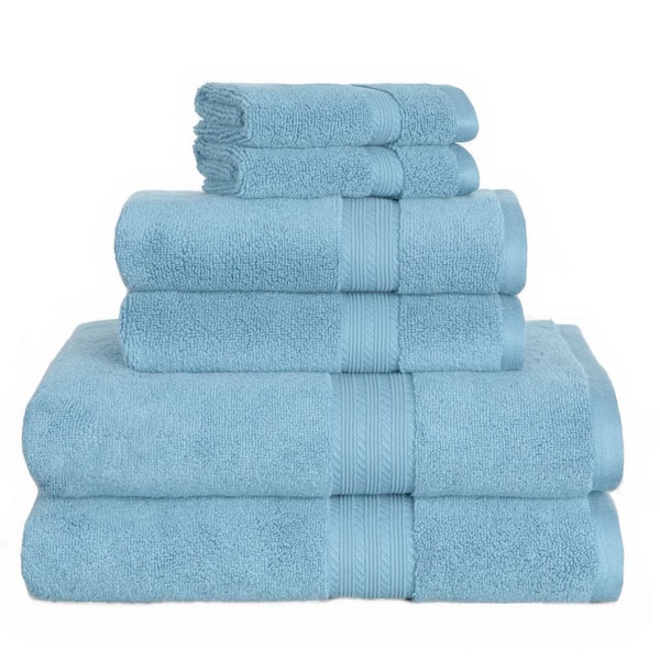 Estella 6-Piece Sonoma Blue 0 Twist Cotton Bath Towel Set 5321T7B497 - The  Home Depot