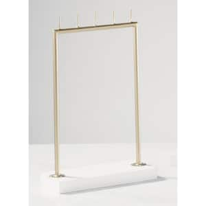 12 in. Gold / White Jewelry Display Stand