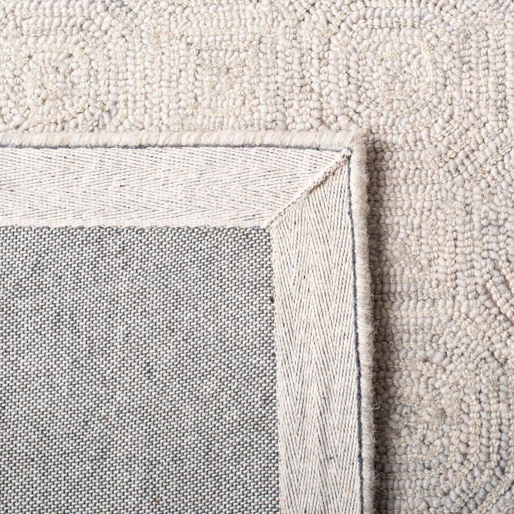 Elegant Gray Hand-Tufted Wool 8' x 10' Rectangular Area Rug