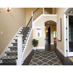 Stratford Lucette Sterling/Birch 26 in. x Your Choice Length Stair Runner Rug