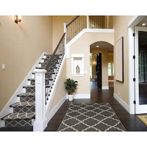 Stratford Lucette Sterling/Birch 33 in. x Your Choice Length Stair Runner Rug