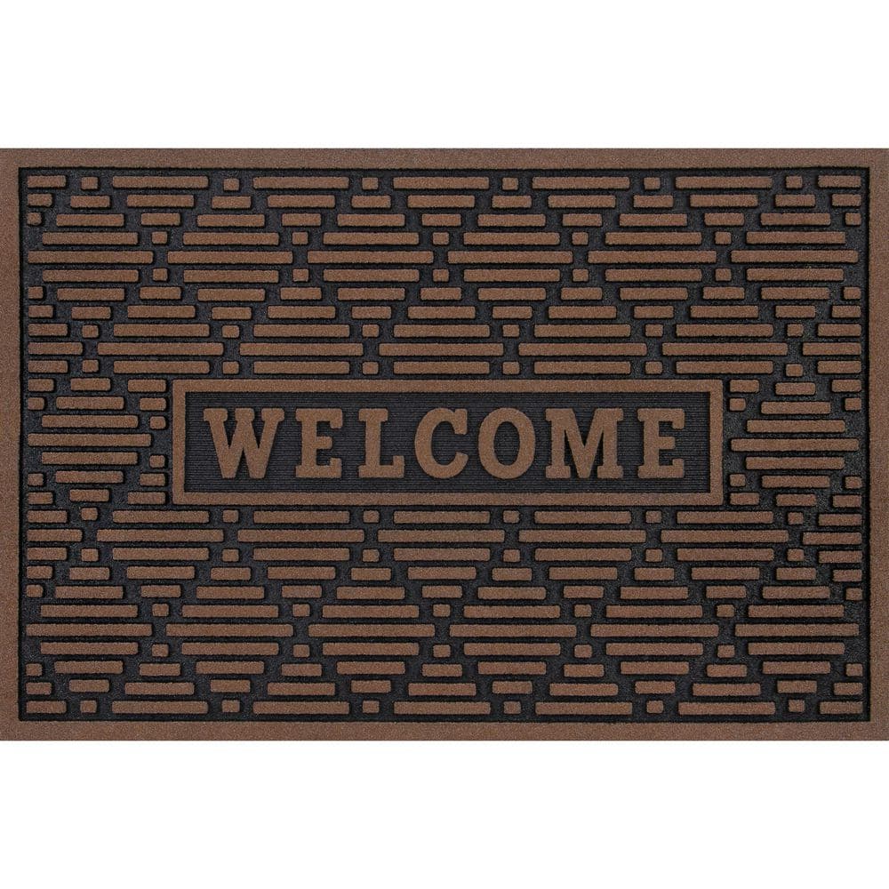 TrafficMaster Tri-Rib Charcoal 24 in. x 36 in. Vinyl Door Mat